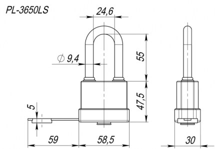 PL-3650 (50 мм) LS ВЛАГОЗАЩИЩЕННЫЙ схема