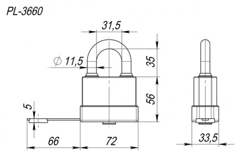 PL-3660 (60 мм) ВЛАГОЗАЩИЩЕННЫЙ схема